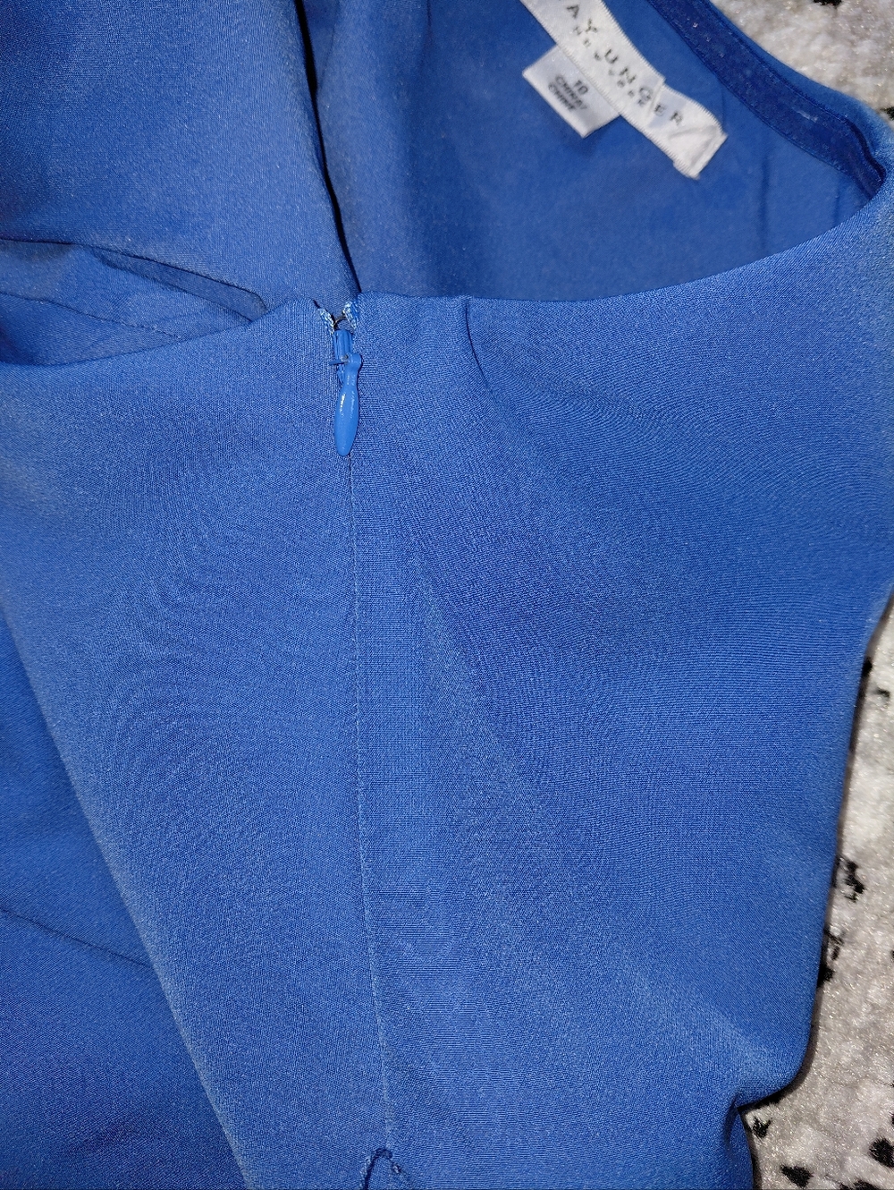 Kay Unger Steel Blue One-Shoulder Gown with Sash – Size 10 - Picture 13 of 15